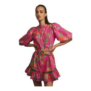 Farm Rio floral Fruit Garden Belted Mini dress‎